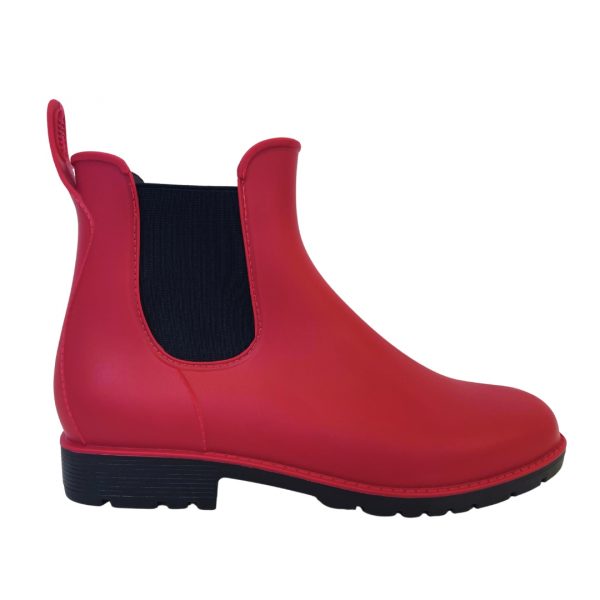 Adele ankle Red boot side on